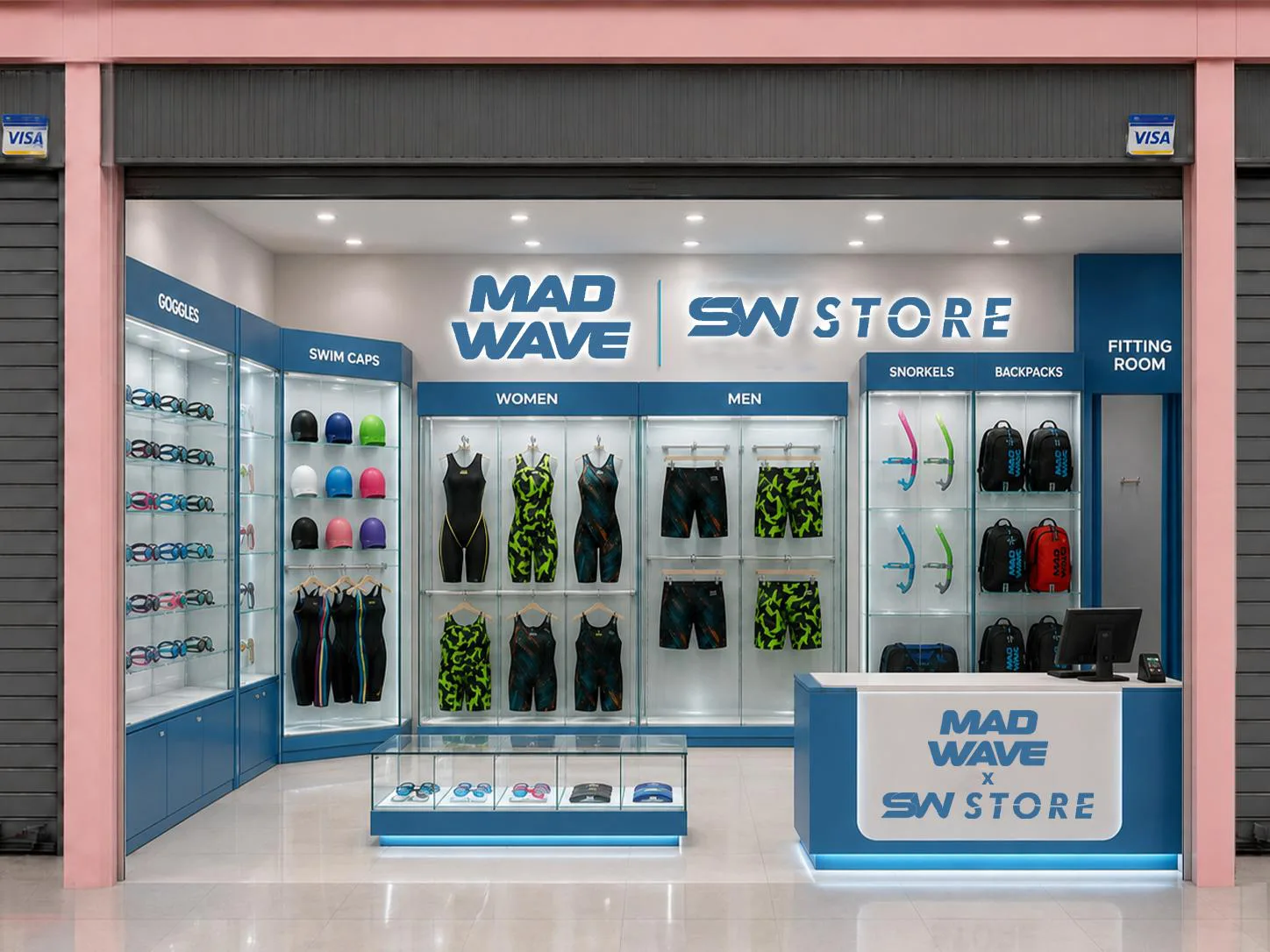 Propuesta visual del nuevo stand de SW Store y Mad Wave